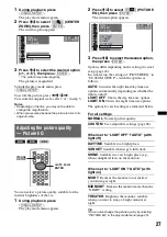 Preview for 27 page of Sony MEXDV2200 - DVD/SACD/CD Receiver Operating Instructions Manual