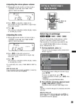 Preview for 33 page of Sony MEXDV2200 - DVD/SACD/CD Receiver Operating Instructions Manual