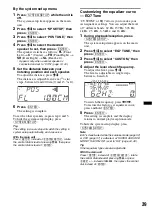 Preview for 39 page of Sony MEXDV2200 - DVD/SACD/CD Receiver Operating Instructions Manual