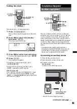 Preview for 49 page of Sony MEXDV2200 - DVD/SACD/CD Receiver Operating Instructions Manual