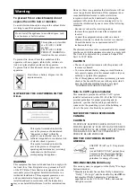 Предварительный просмотр 2 страницы Sony MG110 Operating Instructions Manual