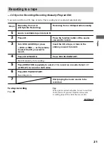 Preview for 21 page of Sony MG110 Operating Instructions Manual