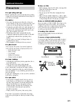 Preview for 31 page of Sony MG110 Operating Instructions Manual