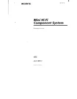 Sony MHC-991AV Operating Instructions Manual preview