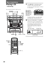 Preview for 10 page of Sony MHC-BX2 Operating Instructions Manual