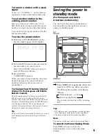 Предварительный просмотр 9 страницы Sony MHC-BX5 Operating Instructions Manual