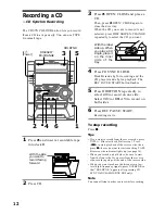 Preview for 12 page of Sony MHC-BX5 Operating Instructions Manual