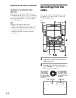 Предварительный просмотр 14 страницы Sony MHC-BX5 Operating Instructions Manual