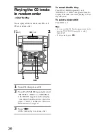 Предварительный просмотр 20 страницы Sony MHC-BX5 Operating Instructions Manual