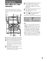 Preview for 23 page of Sony MHC-BX5 Operating Instructions Manual