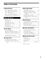 Preview for 3 page of Sony MHC-BX6AV Operating Instructions Manual