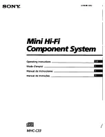Preview for 1 page of Sony MHC-C33 Operating Instructions Manual