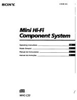 Sony MHC-C33 Operating Instructions Manual предпросмотр