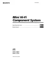 Sony MHC-C7EX Operating Instructions Manual preview