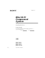 Sony MHC-D60 Operating Instructions Manual preview