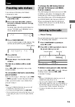 Preview for 15 page of Sony MHC-DP700 Operating Instructions Manual