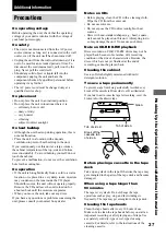 Предварительный просмотр 27 страницы Sony MHC-DP700 Operating Instructions Manual