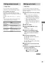 Preview for 21 page of Sony MHC-DX20 Operating Instructions Manual