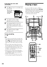 Preview for 16 page of Sony MHC-DX8 Operating Instructions Manual