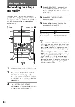 Предварительный просмотр 24 страницы Sony MHC-DX8 Operating Instructions Manual