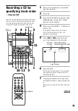 Предварительный просмотр 25 страницы Sony MHC-DX8 Operating Instructions Manual