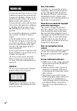 Preview for 2 page of Sony MHC-EC59 Operating Instructions Manual