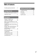 Preview for 3 page of Sony MHC-EC59 Operating Instructions Manual