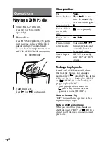 Preview for 12 page of Sony MHC-EC59 Operating Instructions Manual