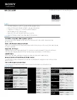 Sony MHC-EC609iP Specification Sheet preview