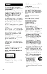Preview for 2 page of Sony MHC-EC619iP Operating Instructions Manual