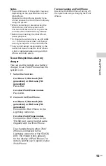 Preview for 15 page of Sony MHC-EC619iP Operating Instructions Manual