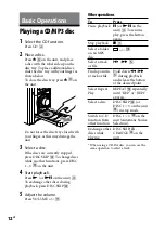 Preview for 12 page of Sony MHC-EC68USB Operating Instructions Manual