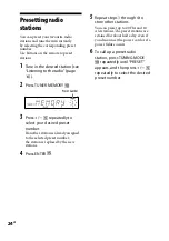 Preview for 24 page of Sony MHC-EC68USB Operating Instructions Manual