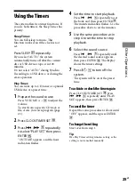 Preview for 25 page of Sony MHC-EC68USB Operating Instructions Manual