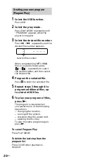 Preview for 20 page of Sony MHC-EC719iP Operating Instructions Manual