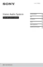 Sony MHC-ECL6D Operating Instructions Manual предпросмотр