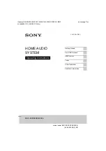 Preview for 1 page of Sony MHC-ESX6 Operating Instructions Manual
