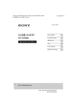 Предварительный просмотр 1 страницы Sony MHC-ESX6 Operating Instructions Manual