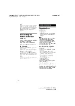 Preview for 18 page of Sony MHC-ESX6 Operating Instructions Manual