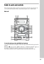 Preview for 5 page of Sony MHC-EX600 Operating Instructions Manual