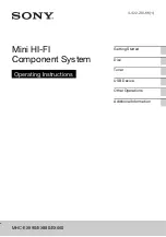 Preview for 1 page of Sony MHC-EX660 Operating Instructions Manual