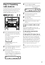 Preview for 7 page of Sony MHC-F100 - Mini Hi Fi System Operating Instructions Manual