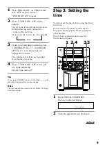 Предварительный просмотр 9 страницы Sony MHC-F150 - Mini Hi Fi System Operating Instructions Manual