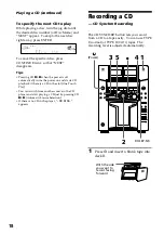 Preview for 18 page of Sony MHC-F150 - Mini Hi Fi System Operating Instructions Manual