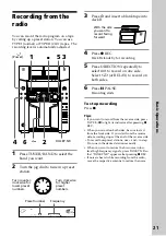 Предварительный просмотр 21 страницы Sony MHC-F150 - Mini Hi Fi System Operating Instructions Manual