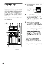 Предварительный просмотр 22 страницы Sony MHC-F150 - Mini Hi Fi System Operating Instructions Manual