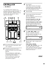 Предварительный просмотр 33 страницы Sony MHC-F150 - Mini Hi Fi System Operating Instructions Manual