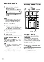 Предварительный просмотр 34 страницы Sony MHC-F150 - Mini Hi Fi System Operating Instructions Manual