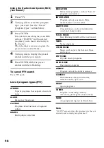 Preview for 46 page of Sony MHC-F150 - Mini Hi Fi System Operating Instructions Manual