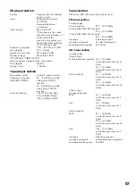 Preview for 57 page of Sony MHC-F150 - Mini Hi Fi System Operating Instructions Manual